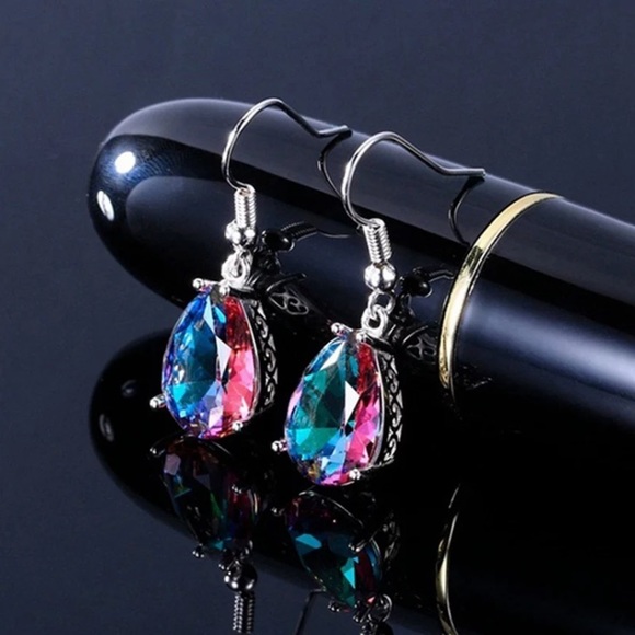 Sterling Silver Mystique Topaz Earrings - Picture 3 of 3